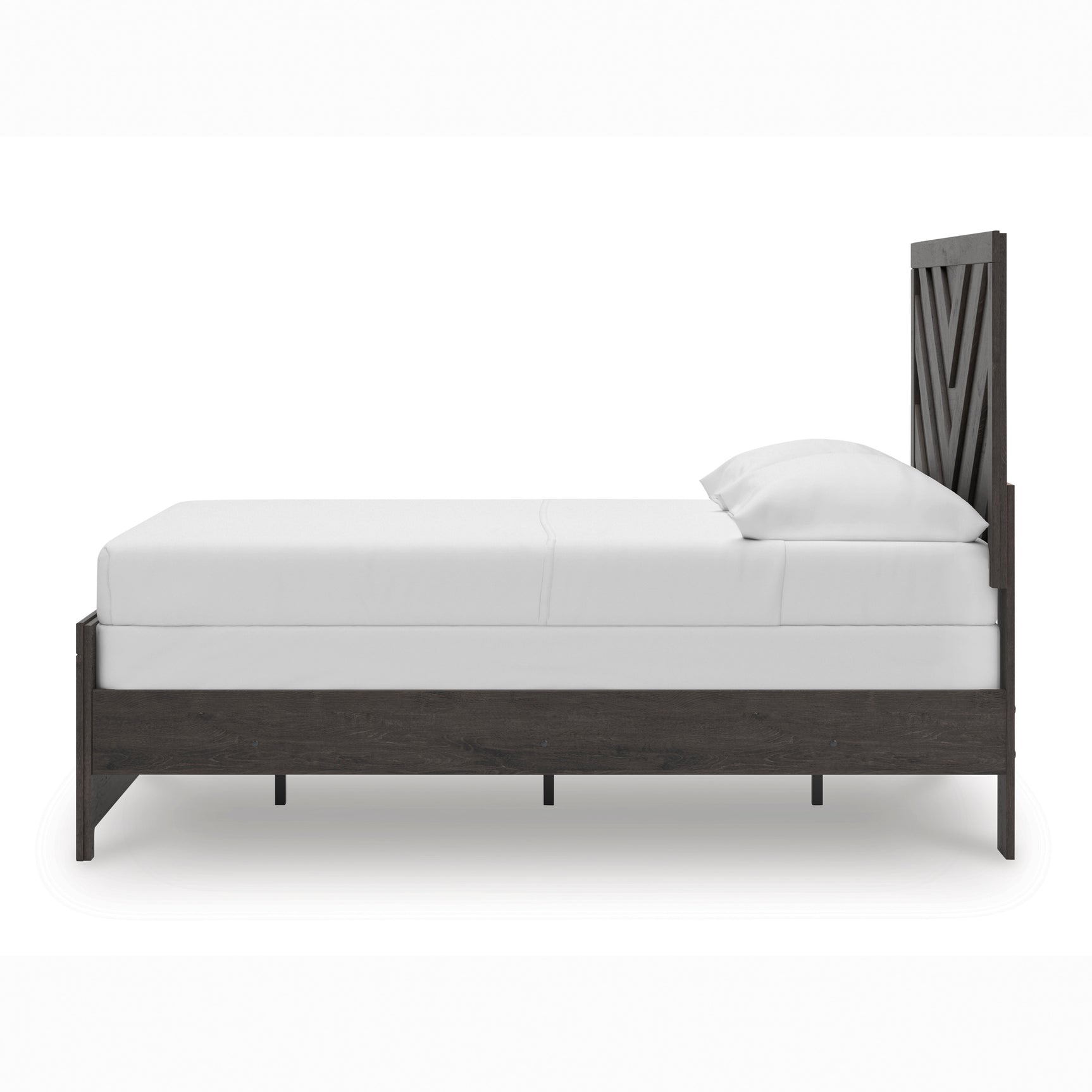 Prendonea Charcoal Full Panel Bed, Dresser, Mirror, Chest and 2 Nightstands - Ornate Home