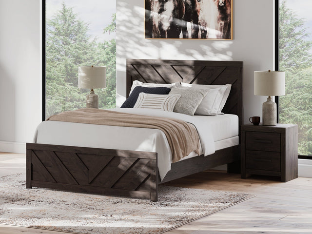 Prendonea Charcoal Queen Panel Bed (Online Special Price) - Ornate Home