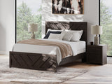 Prendonea Charcoal Queen Panel Bed - Ornate Home
