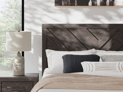 Prendonea Charcoal Queen Panel Bed - Ornate Home