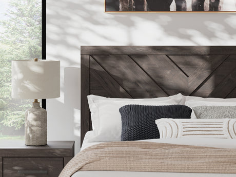 Prendonea Charcoal Queen Panel Bed - Ornate Home