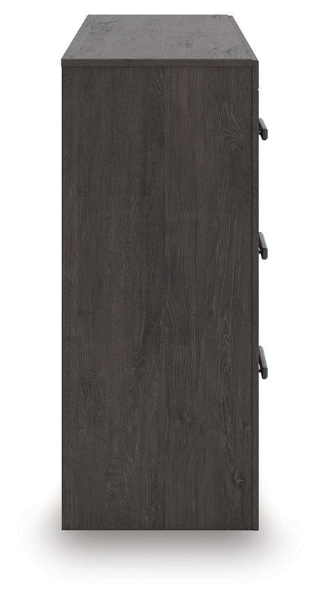 Prendonea Charcoal Queen Panel Bedroom Set with Dresser and Nightstand - Ornate Home