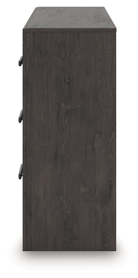 Prendonea Charcoal Queen Panel Bedroom Set with Dresser and Nightstand - Ornate Home