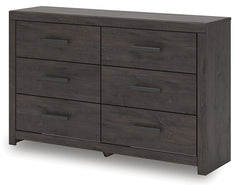 Prendonea Charcoal Queen Panel Bedroom Set with Dresser and Nightstand - Ornate Home