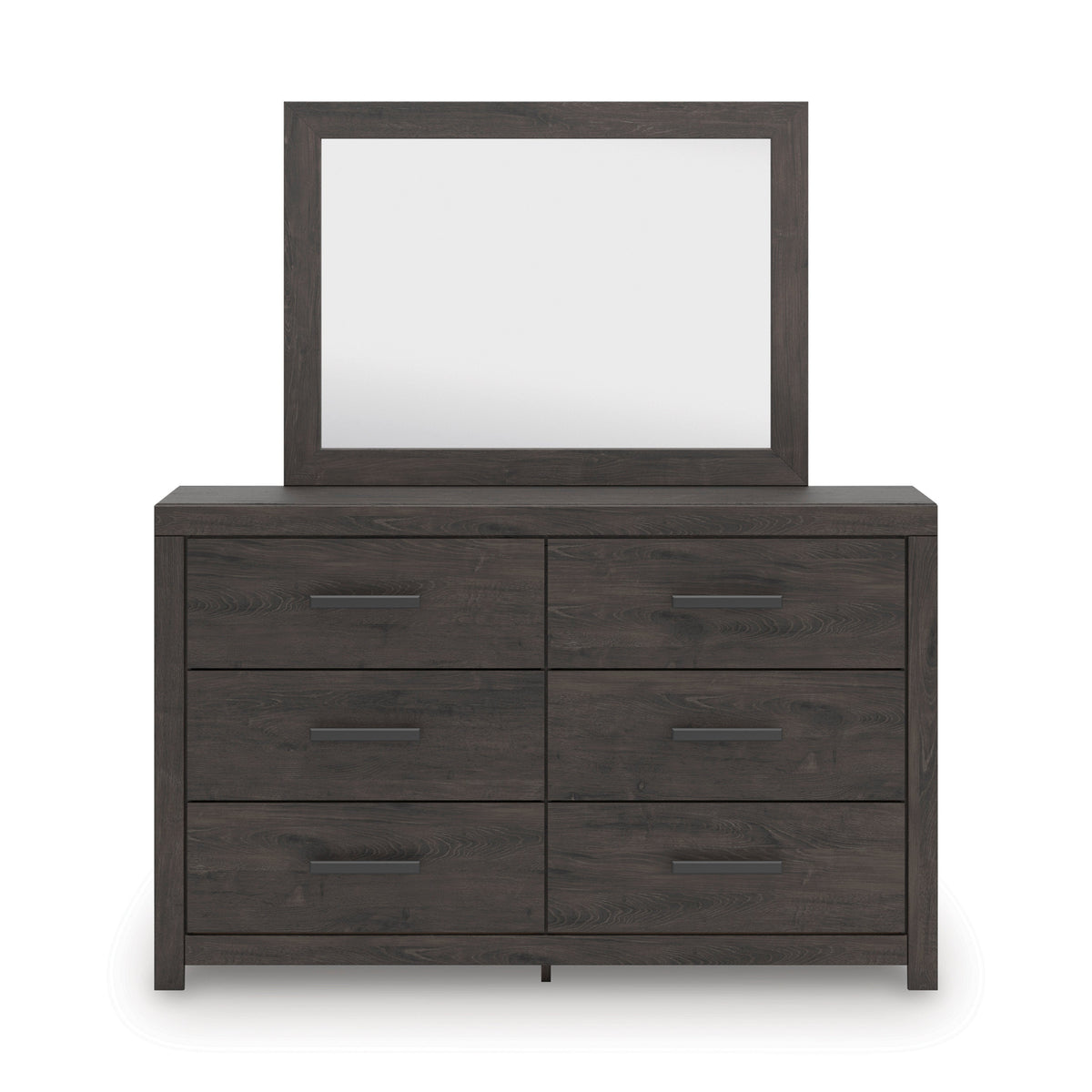 Prendonea Charcoal Twin Panel Bed, Dresser, Mirror, Chest and Nightstand (Online Special Price) - Ornate Home