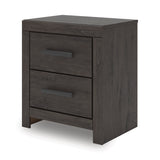 Prendonea Charcoal Twin Panel Bed, Dresser and Nightstand - Ornate Home