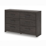 Prendonea Charcoal Twin Panel Bed, Dresser and Nightstand (Online Special Price) - Ornate Home
