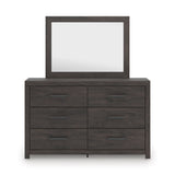 Prendonea Charcoal Twin Panel Bed, Dresser, Mirror, Chest and Nightstand - Ornate Home