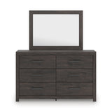 Prendonea Charcoal Twin Panel Bed, Dresser, Mirror and Nightstand (Online Special Price) - Ornate Home