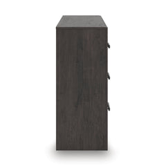 Prendonea Charcoal Twin Panel Bed, Dresser and Nightstand - Ornate Home