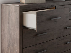 Prendonea Charcoal Twin Panel Bed, Dresser and Nightstand - Ornate Home