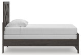 Prendonea Charcoal Twin Panel Bed, Dresser, Mirror and Nightstand (Online Special Price) - Ornate Home