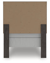 Prendonea Charcoal Twin Panel Bed, Dresser, Mirror and Nightstand (Online Special Price) - Ornate Home
