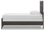 Prendonea Charcoal Twin Panel Bed, Dresser, Mirror and Nightstand (Online Special Price) - Ornate Home