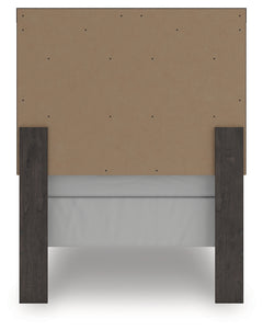 Prendonea Charcoal Twin Panel Bed, Dresser and Mirror - Ornate Home