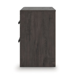 Prendonea Charcoal Twin Panel Bed, Dresser and 2 Nightstand - Ornate Home
