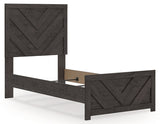Prendonea Charcoal Twin Panel Youth Bed (Online Special Price) - Ornate Home