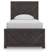 Prendonea Charcoal Twin Panel Youth Bed (Online Special Price) - Ornate Home