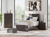 Prendonea Charcoal Twin Panel Youth Bed - Ornate Home