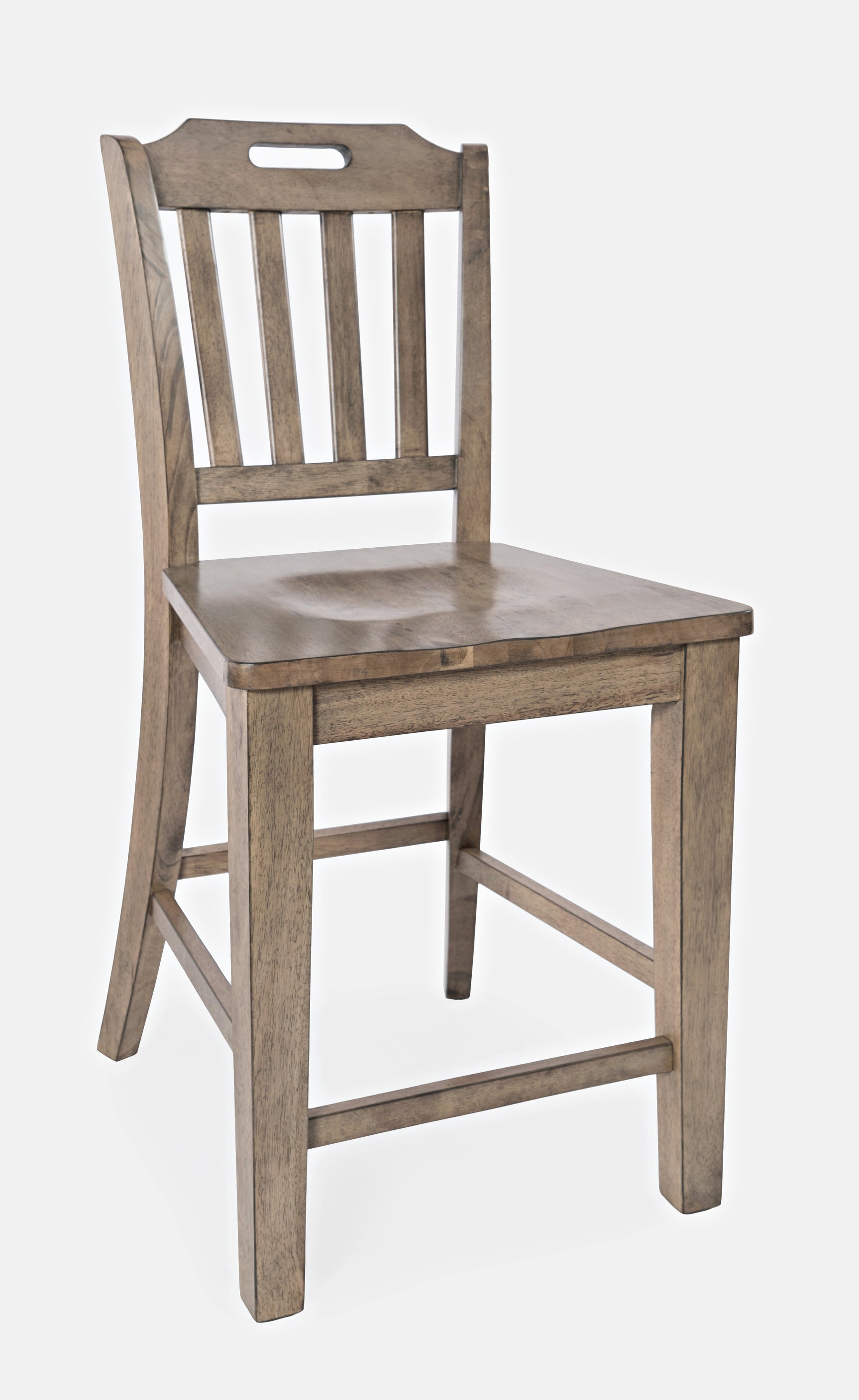 Prescott Park Weathered Oak Handhold Stool (Set of 2) - Ornate Home