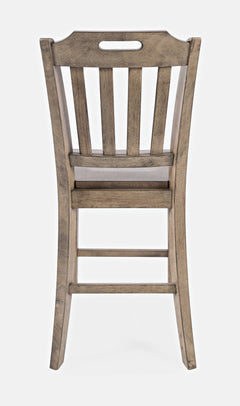 Prescott Park Weathered Oak Handhold Stool (Set of 2) - Ornate Home