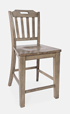Prescott Park Weathered Oak High/Low Ext Dining Table w/ 6 Stools - Ornate Home