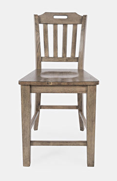 Prescott Park Weathered Oak High/Low Ext Dining Table w/ 6 Stools - Ornate Home