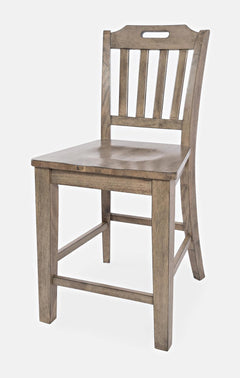 Prescott Park Weathered Oak High/Low Ext Dining Table w/ 6 Stools - Ornate Home