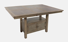 Prescott Park Weathered Oak High/Low Ext Dining Table w/ 6 Stools - Ornate Home