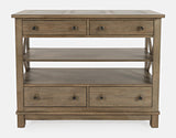Prescott Park Weathered Oak Server - Ornate Home