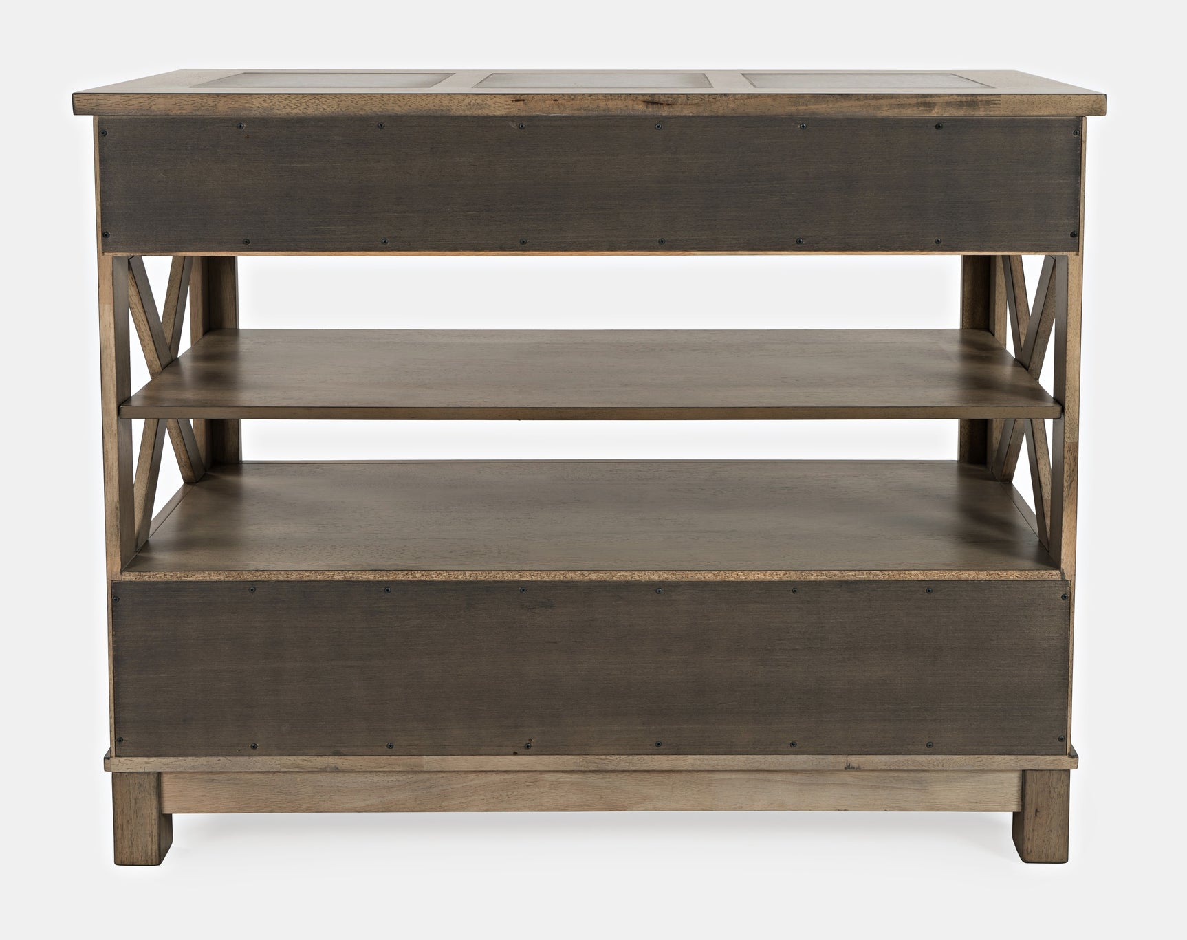 Prescott Park Weathered Oak Server - Ornate Home
