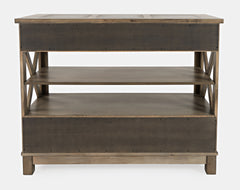 Prescott Park Weathered Oak Server - Ornate Home