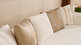 Prestige Living White/Gold Sofa / HD-S2131 - Ornate Home