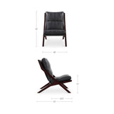 Preston Black Accent Chair - Ornate Home