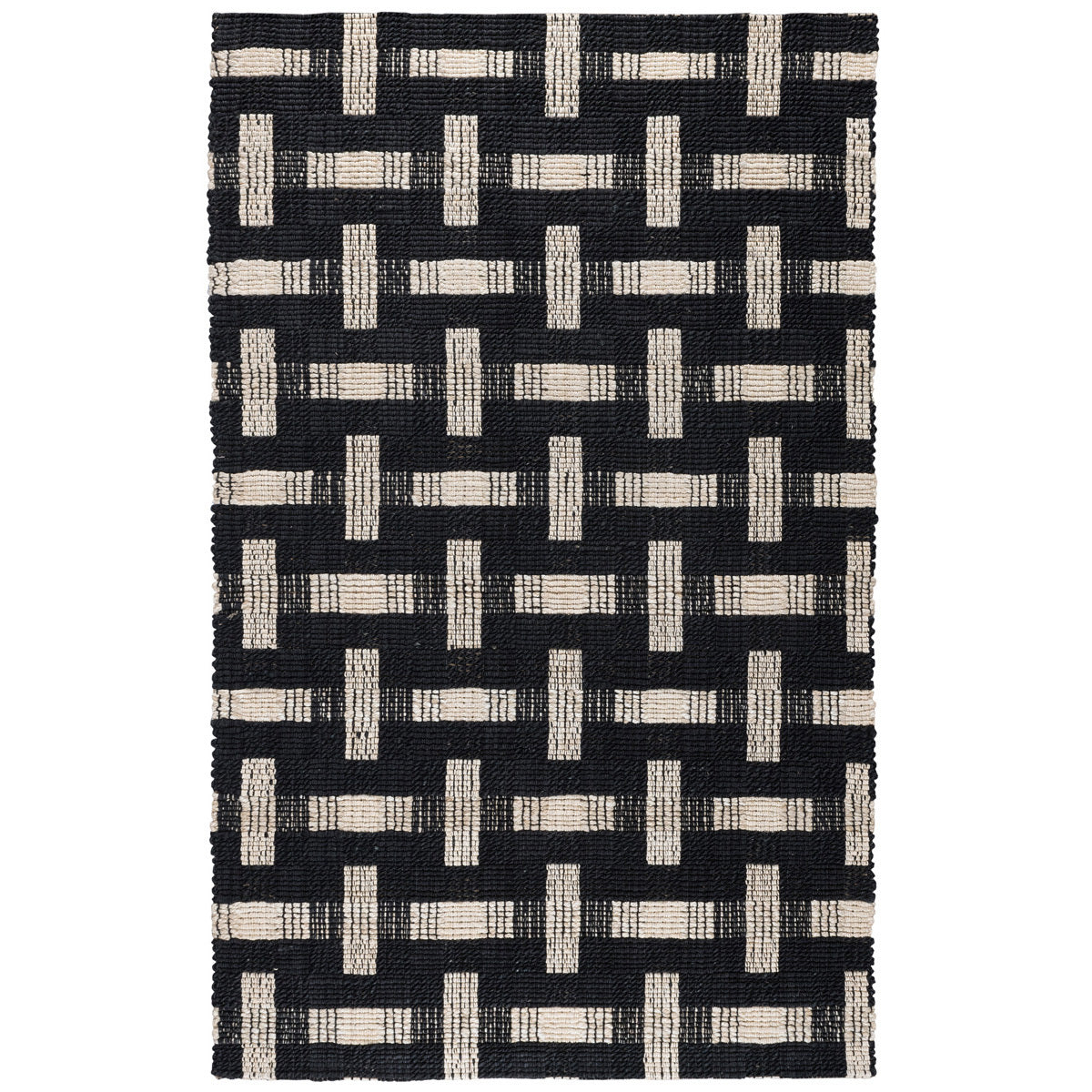 Preston Black/Ivory 2.6'x8' Rug