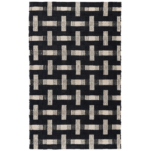 Preston Black/Ivory 2.6'x8' Rug