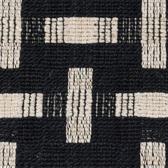 Preston Black/Ivory 2.6'x8' Rug - Ornate Home