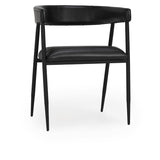 Preston Black Leather Dining Chair - Ornate Home