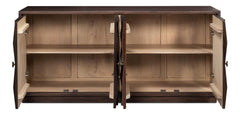Preston Brown Four Door Sideboard - Ornate Home