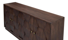 Preston Brown Four Door Sideboard - Ornate Home