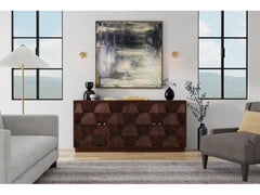Preston Brown Four Door Sideboard - Ornate Home