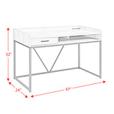 Preston Grey 2-Piece Office Furniture Set - Ornate Home