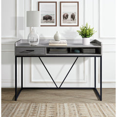 Preston Grey Desk - Ornate Home