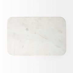 Preston White/Gold Marble Top Metal Accent Table - Ornate Home
