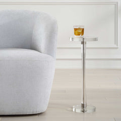 Pria Silver Crystal Drink Table - Ornate Home