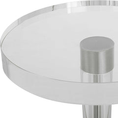 Pria Silver Crystal Drink Table - Ornate Home