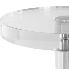 Pria Silver Crystal Drink Table - Ornate Home