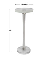 Pria Silver Crystal Drink Table - Ornate Home