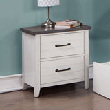Priam White/Gray 4 Pc. Twin Bedroom Set - Ornate Home