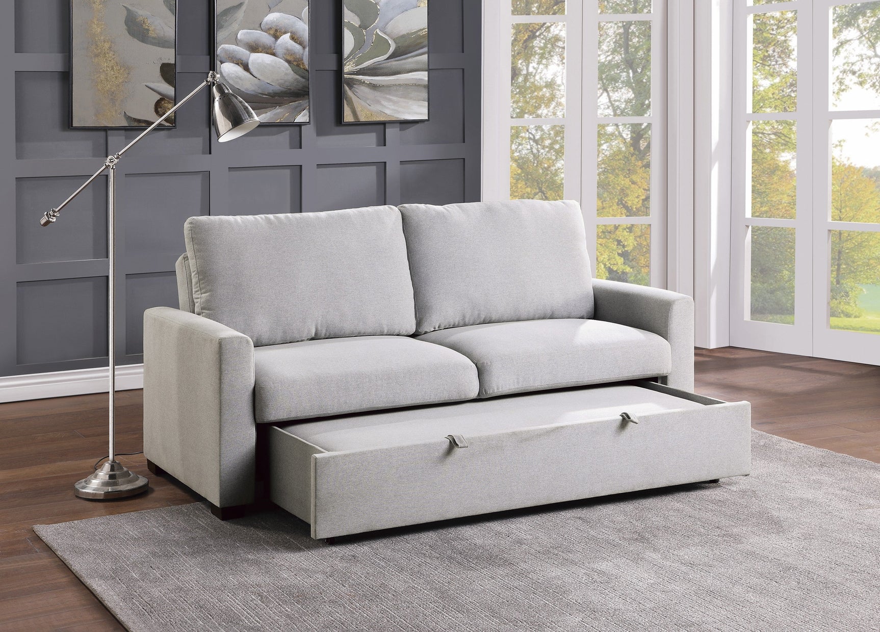 Price Gray Sofa with Pull-out Bed - Ornate Home